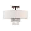 Livex Lighting Carlisle 3 - Light Semi-Flush Mount in  English Bronze - 3 of 4