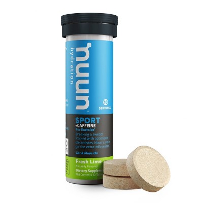 Nuun Hydration Caffeine Sport Drink - 10ct - Fresh Lime