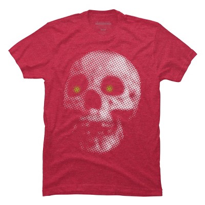 Men's Design By Humans Giant Halloween Skull By robotface T-Shirt