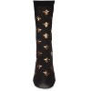 Memoi Women's Gold Foil Beautiful Bee Sheer Fashion Crew Sock - 2 of 4