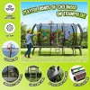 AMERLIFE 8FT 10FT 12FT 14FT 15FT 16FT Outdoor Trampoline with Enclosure Net and Ladder, Recreational Trampolines for Kids and Adults - 4 of 4