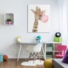 Stupell Industries Fun Giraffe Bubblegum Animal Canvas Wall Art - 2 of 4