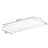 Vintiquewise Decorative Natural Wooden Rectangular Tray Serving Board with Brown Leather Handles - 4 of 4