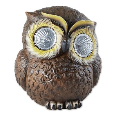 5" Polyresin Solar Owl Garden Figurine - Zingz & Thingz