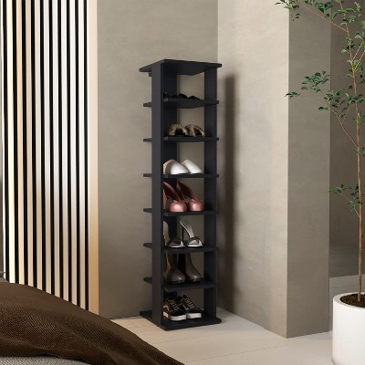 Vynxaria Modern 7-Tier Slim Shoe Rack, Compact Organizer, Durable Design