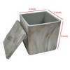 Stone Hedge Resin Decorative Bathroom Vanity Countertop Storage Organizer Canister Jar - Nu Steel: Marble-Look Bath Jars with Lid - 4 of 4