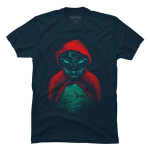 Men's Design By Humans Cat Sharks By uwanlibner T-Shirt - 1 of 4
