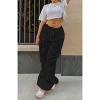 BLUEMING Womens Cargo Pants Women Baggy Parachute Pants Low Waisted Drawstring Wide Leg Pants Festival Outfits - 3 of 4