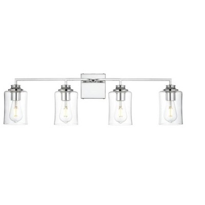 Elegant Lighting Ronnie 4 light Chrome and Clear Bath Sconce