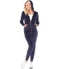 Women's 2 Piece Velour Tracksuit Set - White Mark - 2 of 4