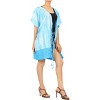 LA LEELA Women's Summer Vacation Holiday Wear Front Open Soft Beach Beachwear Duster Cardigan 2X-3X Sky, Tie Dye - 2 of 4
