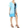 LA LEELA Women's Summer Vacation Holiday Wear Front Open Soft Beach Beachwear Duster Cardigan 2X-3X Sky, Tie Dye - image 2 of 4