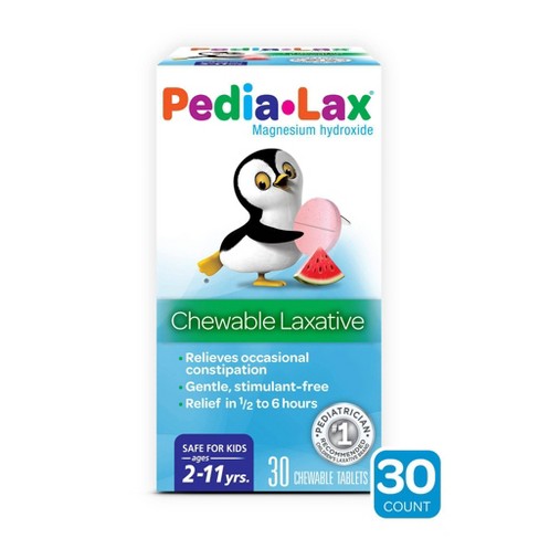 Pedia Lax Laxative Chewable Tablets For Kids Ages 2 11 Watermelon Flavor 30ct Target