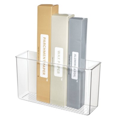 iDESIGN Plastic Wall Mount Organizer Rack Clear: Kitchen Cabinet Storage, Hand Wash, 11" W x 6.5" H x 3.5" D — фото 2
