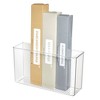 iDESIGN Plastic Wall Mount Organizer Rack Clear: Kitchen Cabinet Storage, Hand Wash, 11" W x 6.5" H x 3.5" D - 2 of 4