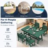 Hyleory HDPE Outdoor Dining Set, 5-Piece Patio Table and Chairs Set, All-Weather Dining Furniture for Backyard, Deck, or Garden - 3 of 4