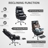 Overstuffed High Back Executive Office Chair with Footrest, Adjustable Height and Reclining Comfort for Home or Workspace - 3irtyhousy - 2 of 4