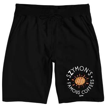 Twin Peaks (2017) Szymon's Famous Coffees Logo Men's Black Lounge Shorts