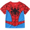 Marvel Spider-Man Miles Morales Avengers Boys 2 Piece T-Shirt and Active Mesh Shorts Set for Toddler and Big Kids - 3 of 4