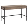 47 Inch Antiqued Gray Oak/Metal Home Office - Henn&Hart - 2 of 4