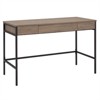 47 Inch Antiqued Gray Oak/Metal Home Office - Henn&Hart - image 2 of 4