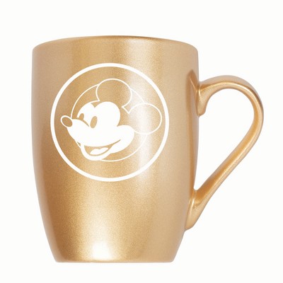 Elanze Designs Steamboat Willie Face 10 ounce New Bone China Coffee Tea Cup Mug, Vegas Gold
