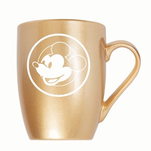 Elanze Designs Steamboat Willie Face 10 ounce New Bone China Coffee Tea Cup Mug, Vegas Gold - 1 of 4