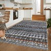 Runner Rug Vintage Distressed Geometric Hallway Carpet Machine Washable Non-Slip Indoor Long Rug Non-Shedding Accent Carpet - 4 of 4