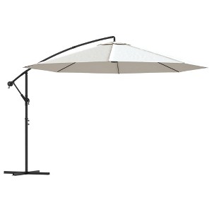 vidaXL Cantilever Garden Parasol Sand White Polyester, Aluminum - 1 of 1