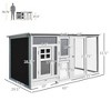 63" Chicken Coop Wooden Chicken House Rabbit Hutch Poultry Cage Hen Pen Backyard PC Roof with Run Box - 3 of 4