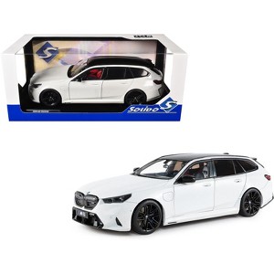 2025 BMW M5 Touring Alpine White with Black Top 1/18 Diecast Model