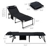 Aghana Digitals 2-Pack Foldable Mesh Pool Lounge Chairs with 5 Recline Positions, Reading Hole, - 3 of 4