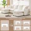 YOOCOZZ Chenille Sectional Sofa with Movable Ottoman and Pure Foam Cushions, Free Combination - 4 of 4