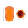 Unique Bargains Tire Stem Valve Caps Wheel Valve Covers Car Dustproof Hexagon Shape Aluminium Alloy Tire Cap 0.63"x0.39" 10  Pcs - 4 of 4