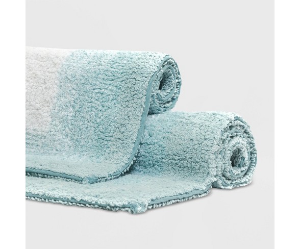 Whitney Ombre Reversible 2 Piece Bath Rug Set Porcelain Blue - Chesapeake Merchandising Inc.