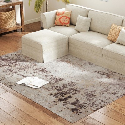 GlasFlength Rugs 5'x7' Vintage Waterproof Extra Large Area Rugs Carpet Non-Slip Rug Pads Washable Rug for Room, Multicolored, 84"*0.3"*60"