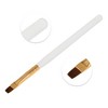 Unique Bargains Flat-mouthed Nail Painting Brushes for Home DIY Gold Tone Clear White 1 Pc - 3 of 4