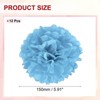 Unique Bargains Birthday Bachelorette Wedding Party Paper Pom Poms Flower Ball Kit 12 Pcs - 2 of 4
