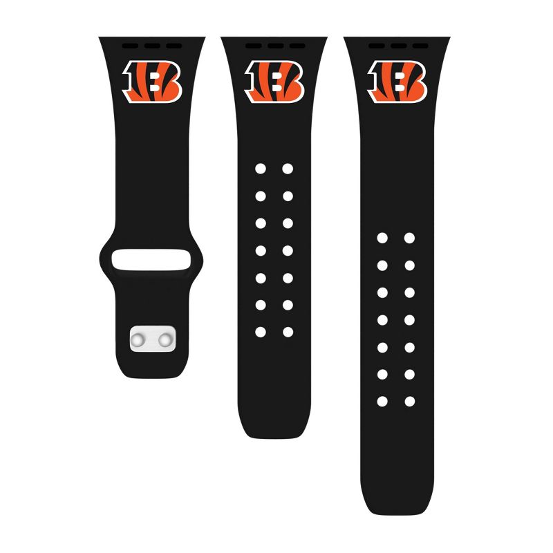 NFL Cincinnati Bengals Apple Watch Compatible Silicone Band - Black
, 2 of 4