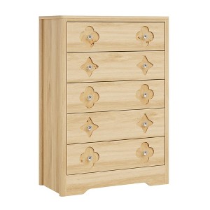 Fluted Dresser for Bedroom with Drawers, Tall Chest of Large Drawers with Large Clothes Storage Cabinet - 1 of 1
