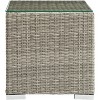 Modway Repose Outdoor Patio Side Table - Light Gray All-Weather Wicker Accent Table for Balcony, Garden, or Poolside - 2 of 4