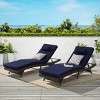 Outdoor Recliners Chairs Set of 2,Rattan Adjustable Recliners With Water Resistant Cushion,Reclining Lounge Chair For Poolside-Cuddlewood - 2 of 4