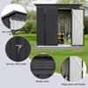Gulches Metal garden sheds 4ftx6ft outdoor storage sheds ,Tool Shed with All-Weather Design, black - 3 of 4