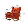 Rocking Accent Chair, Tufted Upholstered Luxury Wingback for Nursery, Living Room - 2 of 4