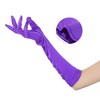 INSPIRE CHIC Women's Satin Opera Length Gloves with Pleats - 3 of 4