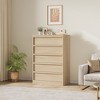 46" Tall Modern 7-Drawer Dresser – Natural Wooden Chest with Large Storage, Organizer for Bedroom, Living Room, Nursery, Entryway - 3 of 4
