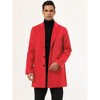 INSPIRE CHIC Men's Notched Lapel Single Breasted Winter Long Jacket Overcoat - 3 of 4