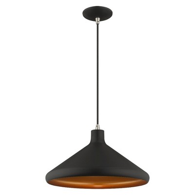 Black and Gold Aluminum Mini Pendant Light