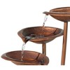 John Timberland Water Lilies and Cat Tails Rustic Cascading Outdoor Floor Water Fountain 33" for Yard Garden Patio Home Deck Porch House Exterior Roof - image 3 of 4