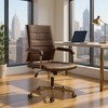 HomeRoots Espresso and Bronze Adjustable Height Swivel Rolling Office Chair - 2 of 4